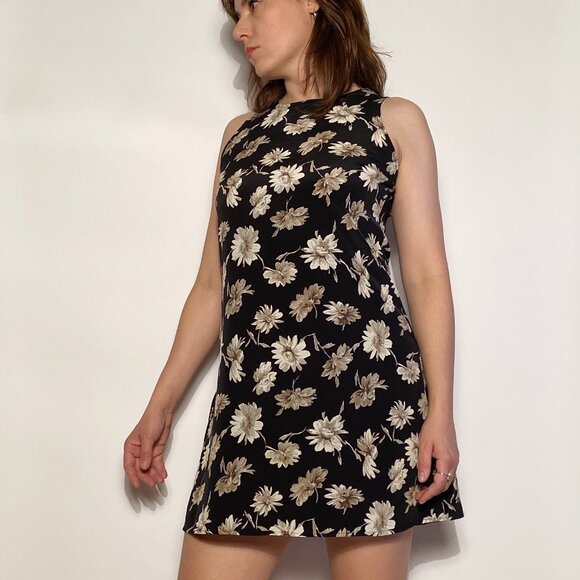 Vintage 1990s Grunge DAISY Mini Dress -- Medium - Picture 6 of 9